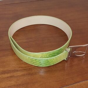 WCM Italian Leather Snake Skin Belt, 31" to 34"